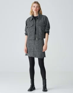 Wikkelrok Roani Boucle Zwart Online Bestellen*OPUS Shop