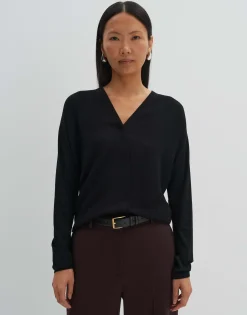 Wikkelshirt Ketana Zwart Online Bestellen*OPUS Flash Sale