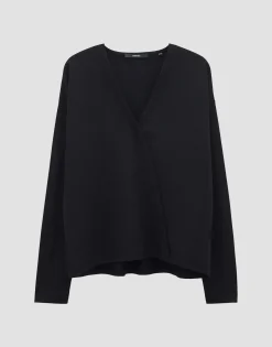 Wikkelshirt Ketana Zwart Online Bestellen*OPUS Flash Sale