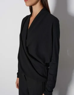 Wikkelshirt Kyleen Zwart Online Bestellen*OPUS Flash Sale