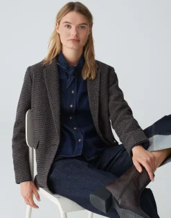 Wollen Blazer Jendala Blauw Online Bestellen*OPUS Flash Sale