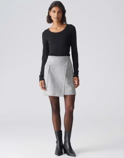 Wollen Rok Roani Grijs Online Bestellen*OPUS Hot